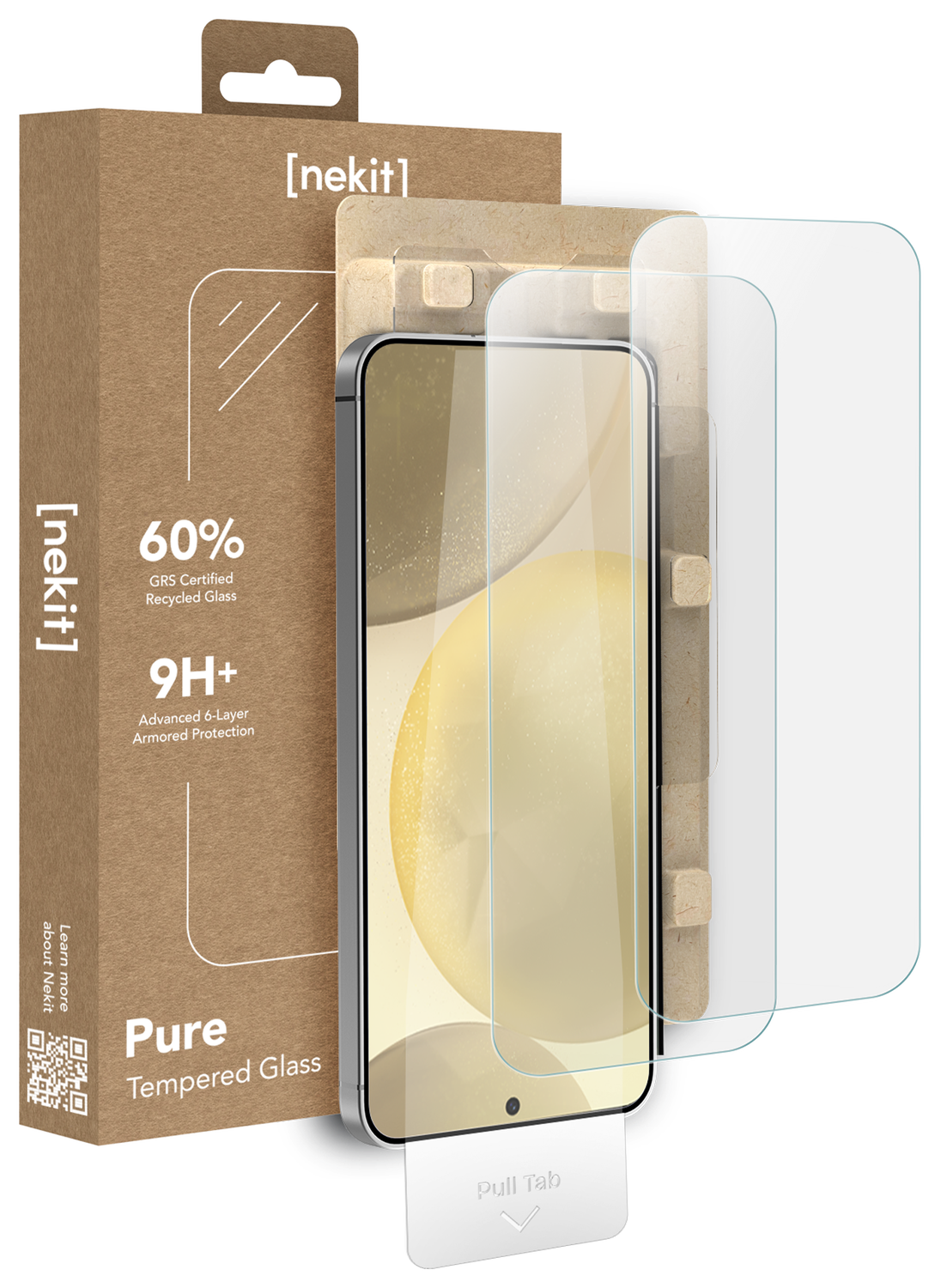 NEKIT Pure Samsung Galaxy S24 Plus Tempered GRS Glass Installatiebox (2-Pack) afbeelding 1