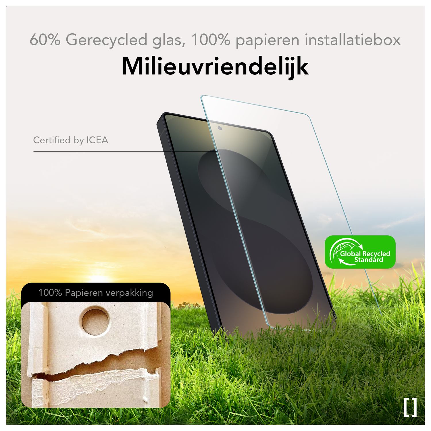 NEKIT Pure Samsung Galaxy S24 Plus Tempered GRS Glass Installatiebox (2-Pack) afbeelding 5