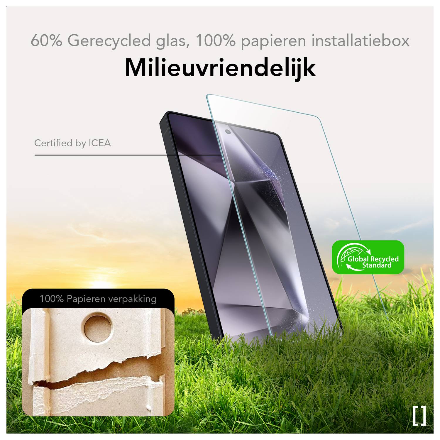 NEKIT Pure Samsung Galaxy S24 Ultra Tempered GRS Glass Installatiebox (2-Pack) afbeelding 5