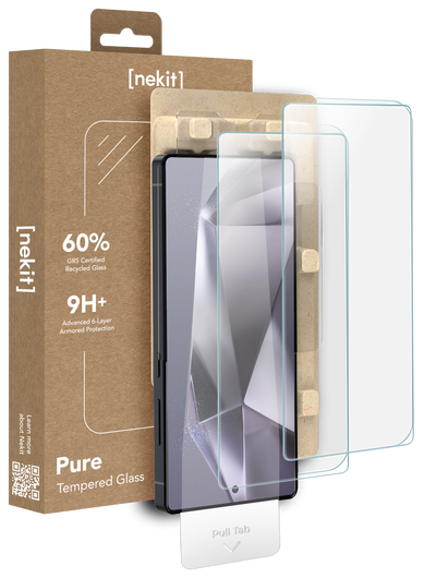 NEKIT Pure Samsung Galaxy S24 Ultra Tempered GRS Glass Installatiebox (2-Pack) afbeelding 1