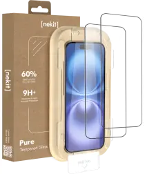 NEKIT Pure Apple iPhone 16 / 15 Tempered GRS Glass Installatiebox (2-Pack) afbeelding