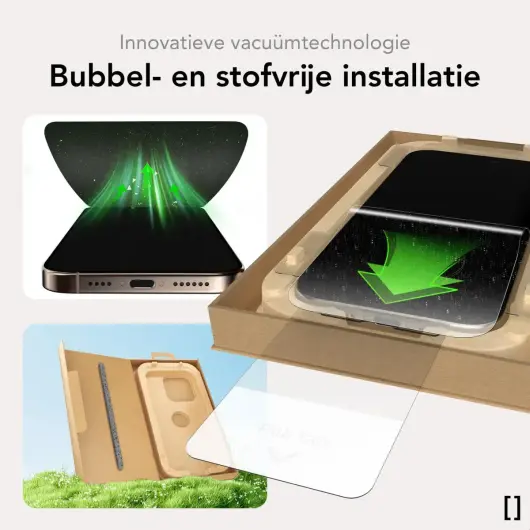 NEKIT Pure Apple iPhone 16 / 15 Tempered GRS Glass Installatiebox (2-Pack) afbeelding 8
