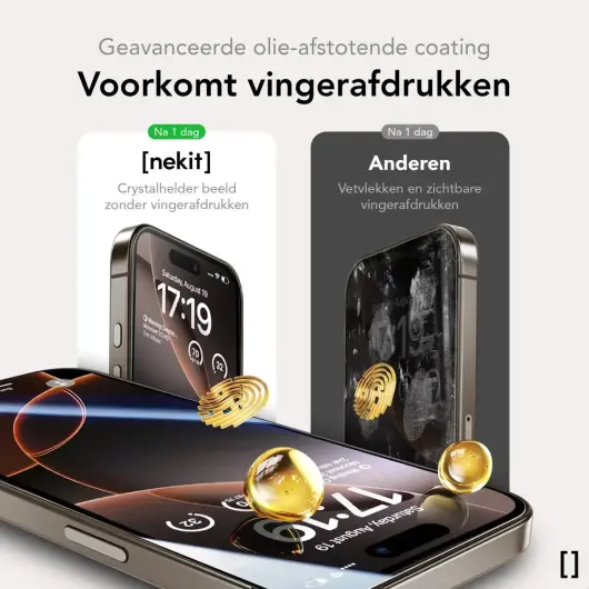NEKIT Pure Apple iPhone 16 / 15 Tempered GRS Glass Installatiebox (2-Pack) afbeelding 9