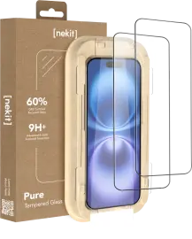 NEKIT Pure Apple iPhone 16 / 15 Tempered GRS Glass Installatiebox (2-Pack) afbeelding