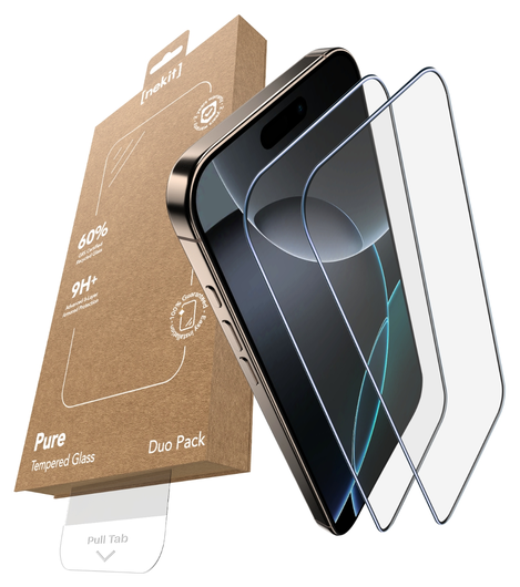 NEKIT Pure Apple iPhone 16 Pro Tempered GRS Glass Installatiebox (2-Pack) afbeelding 2