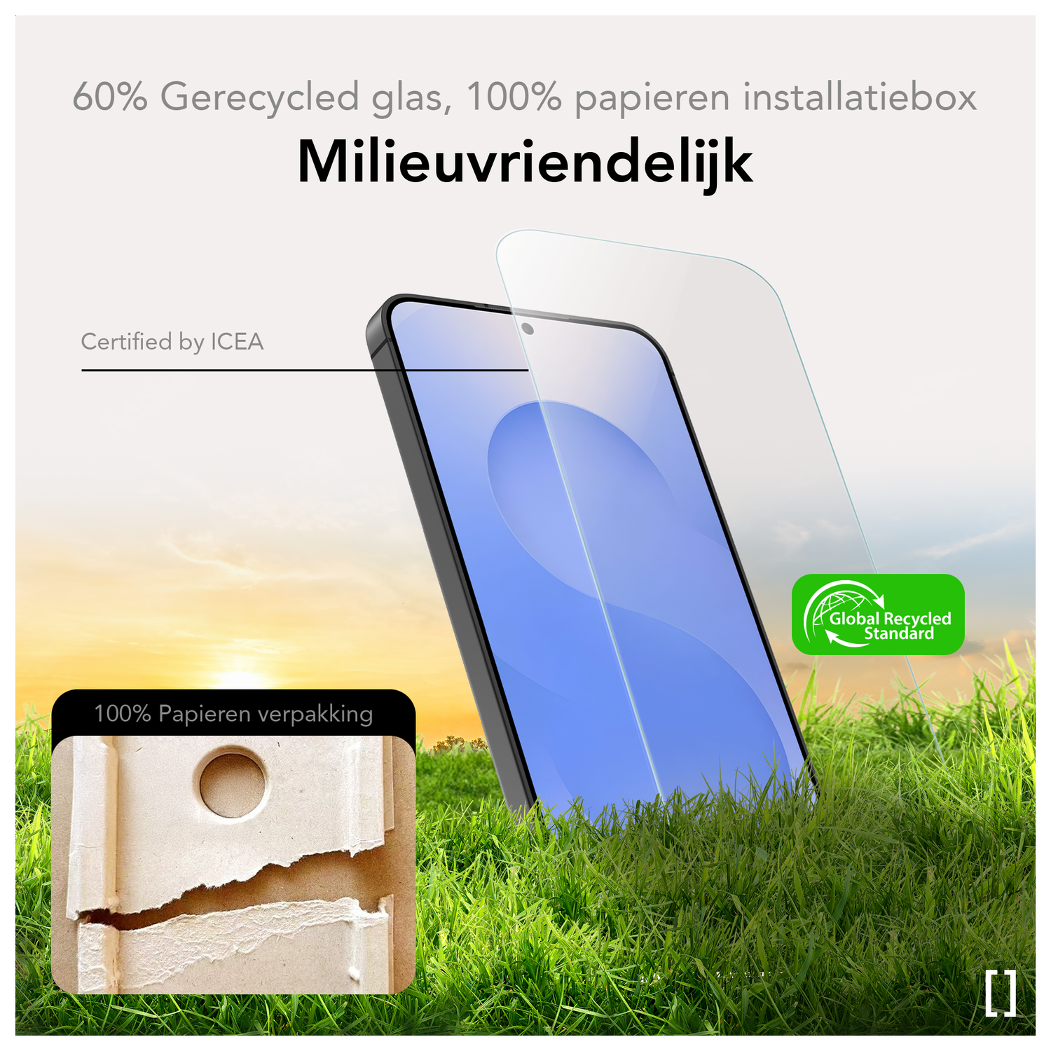 NEKIT Pure Samsung Galaxy S25 Tempered GRS Glass Installatiebox (2-Pack) afbeelding 5