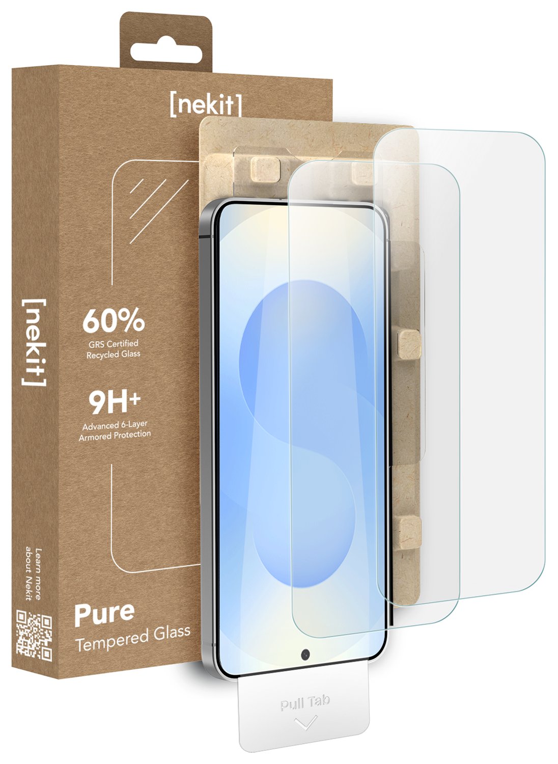 NEKIT Pure Samsung Galaxy S25 Plus Tempered GRS Glass Installatiebox (2-Pack) afbeelding 1