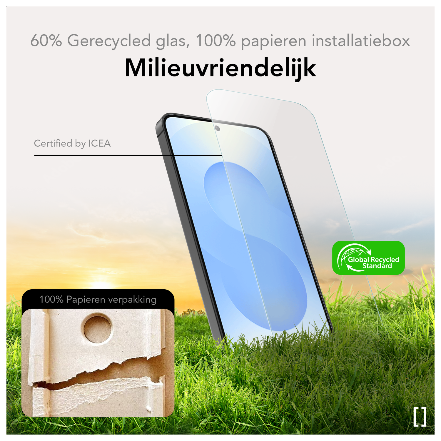 NEKIT Pure Samsung Galaxy S25 Plus Tempered GRS Glass Installatiebox (2-Pack) afbeelding 5