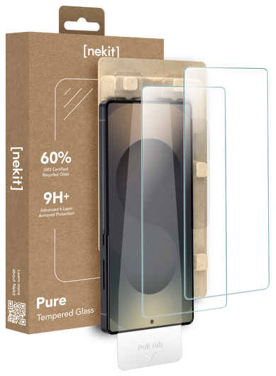 NEKIT Pure Samsung Galaxy S25 Ultra Tempered GRS Glass Installatiebox (2-Pack) afbeelding 1