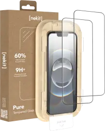 NEKIT Pure iPhone 16e/14/13/13 Pro Tempered GRS Glass Installatiebox (2-Pack)