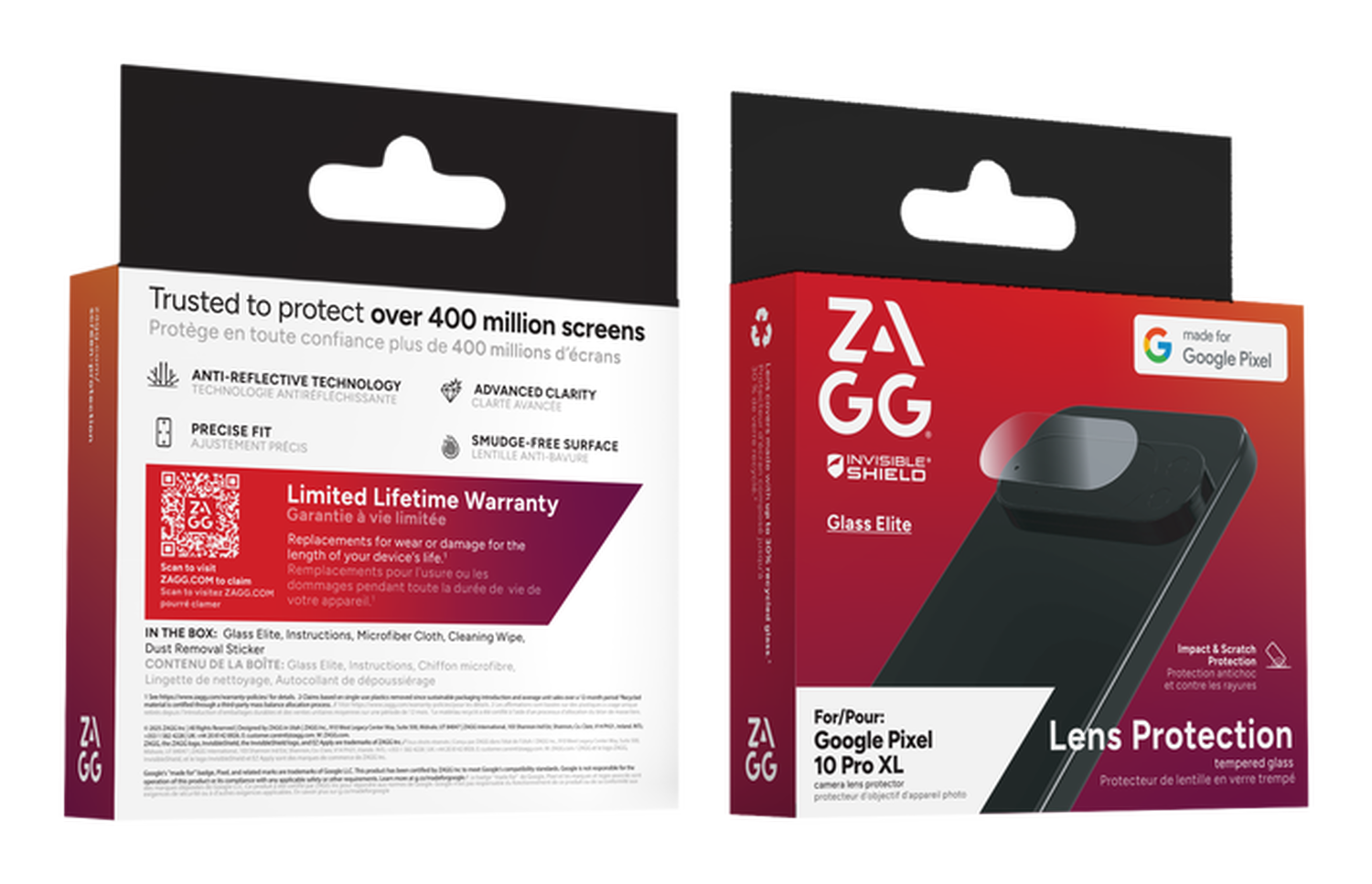 ZAGG InvisibleShield Glass Elite AR Google Pixel 10 Pro XL Camera Protector afbeelding 5