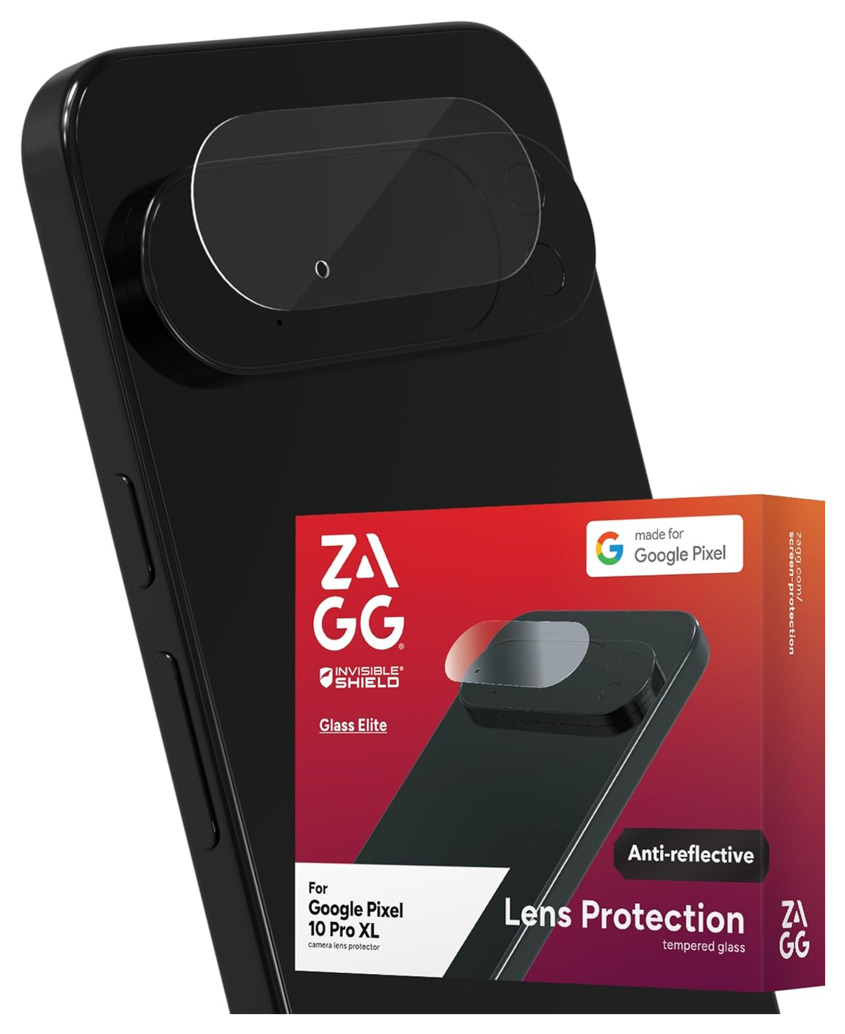 ZAGG InvisibleShield Glass Elite AR Google Pixel 10 Pro XL Camera Protector afbeelding 1