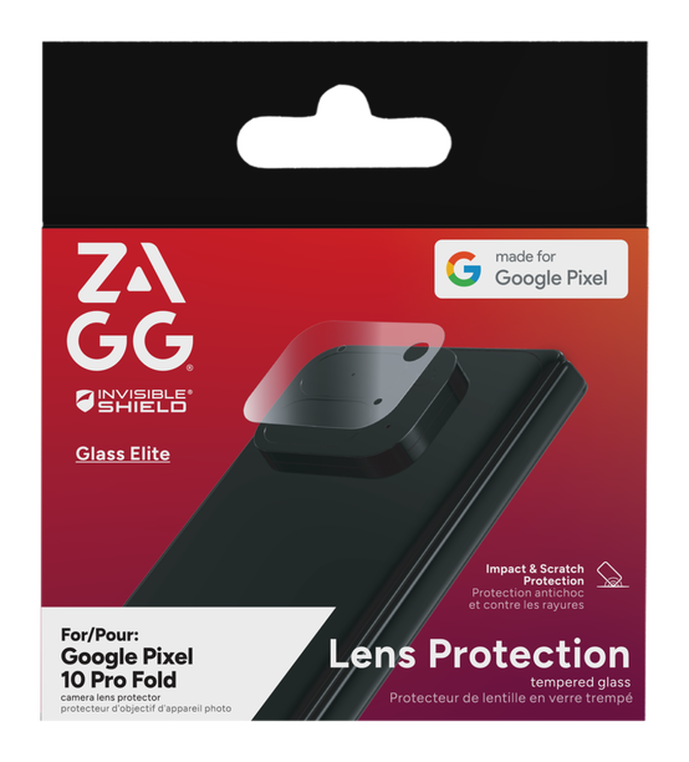 ZAGG InvisibleShield Glass Elite AR Google Pixel 10 Pro Fold Camera Protector afbeelding 1
