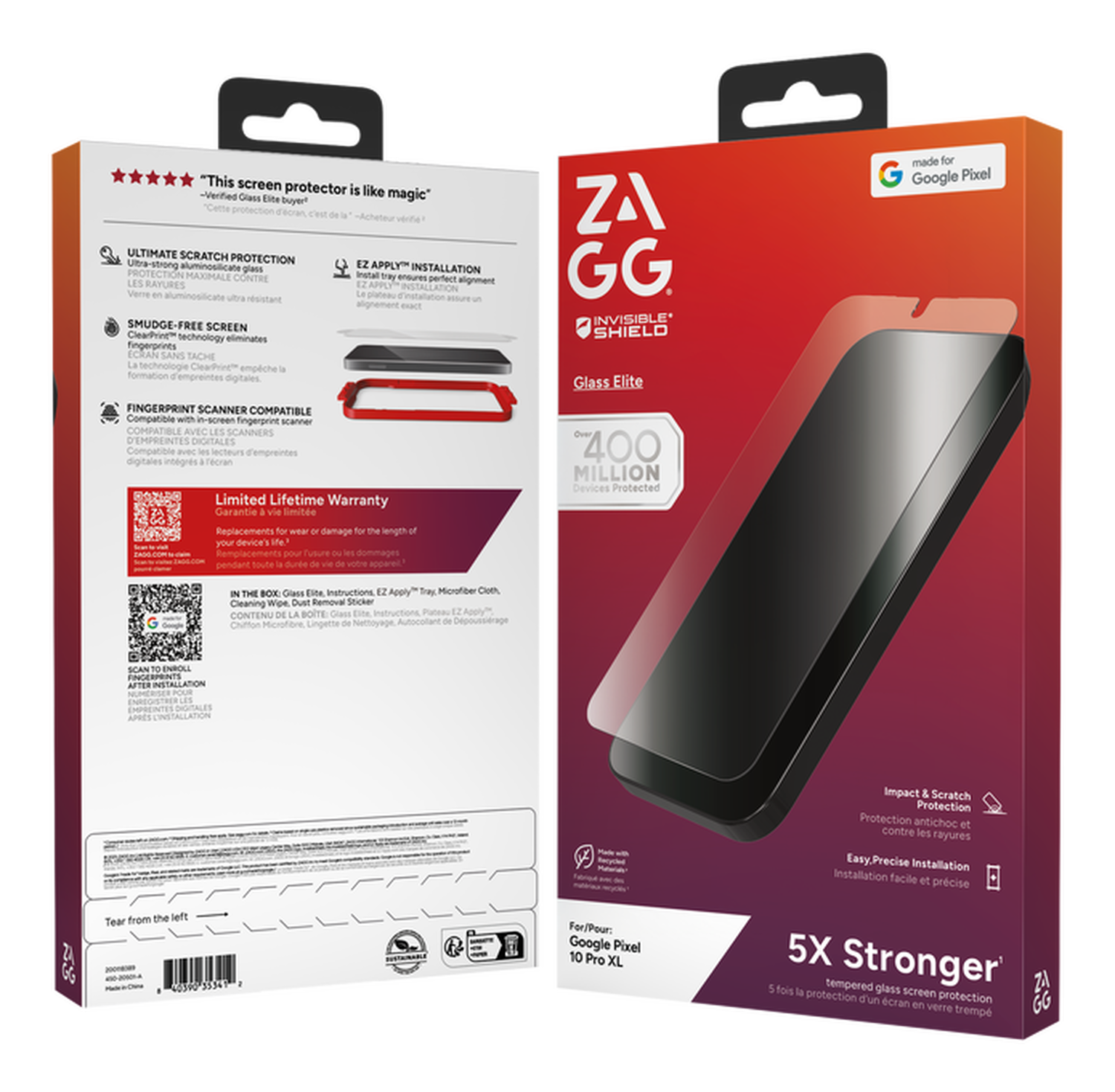 ZAGG InvisibleShield Glass Elite Google Pixel 10 Pro XL/9 Pro XL Screenprotector afbeelding 5
