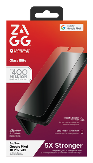 ZAGG InvisibleShield Glass Elite Google Pixel 10 Pro Fold Screen Protector afbeelding 1