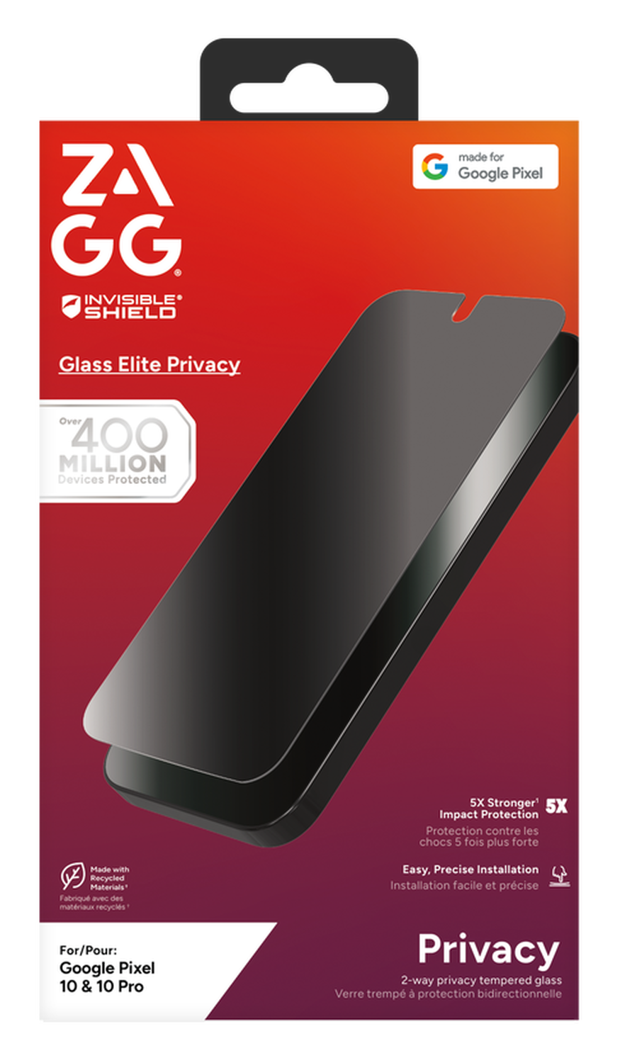 ZAGG InvisibleShield Glass Privacy Google Pixel 10 / 10 Pro / 9 Pro Protector afbeelding 1