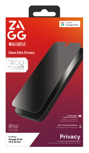 ZAGG InvisibleShield Glass Privacy Google Pixel 10 / 10 Pro / 9 Pro Protector afbeelding 1