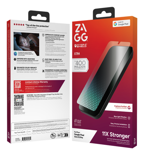 ZAGG InvisibleShield Glass XTR4 Google Pixel 10/10 Pro/9 Pro Screen Protector afbeelding 5