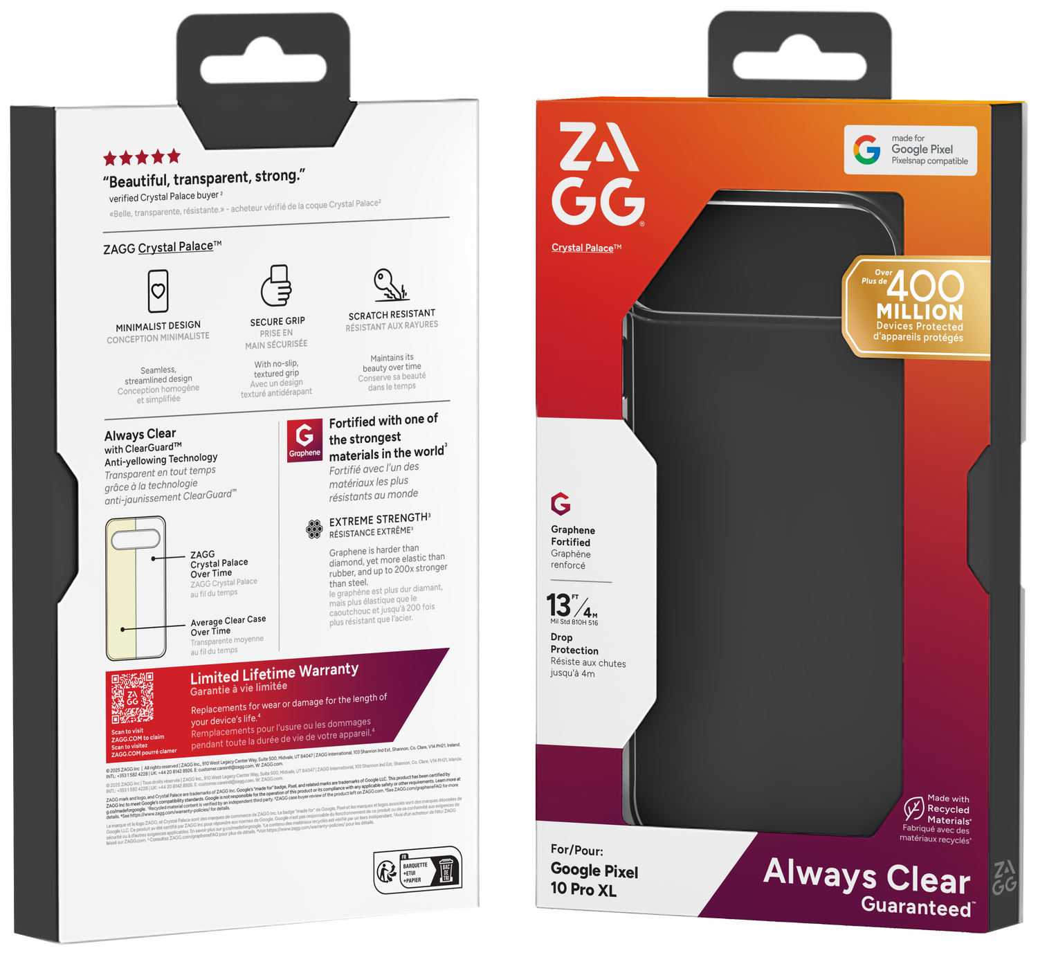 ZAGG Crystal Palace Google Pixel 10 Pro XL Hoesje 4M DropProof Transparant afbeelding 14
