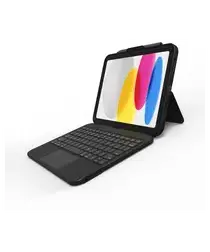 ZAGG Tough Keys iPad 10.9 (2022) Toetsenbord Hoes Book Case Zwart afbeelding