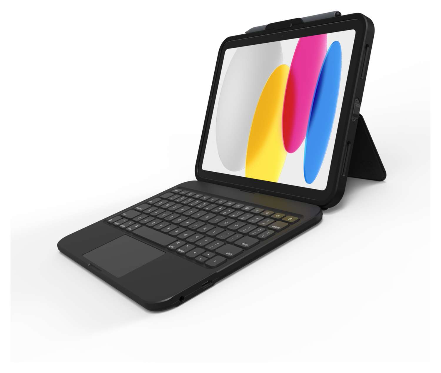 ZAGG Tough Keys iPad 10.9 (2022) Toetsenbord Hoes Book Case Zwart afbeelding 1
