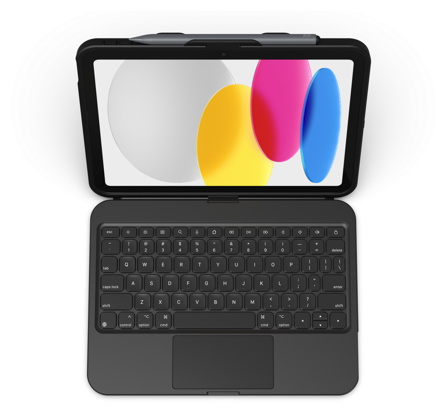 ZAGG Tough Keys iPad 10.9 (2022) Toetsenbord Hoes Book Case Zwart afbeelding 10