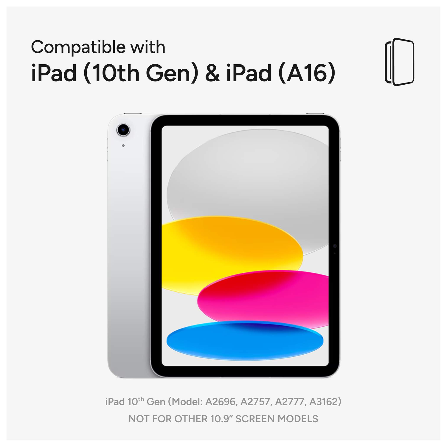 ZAGG Tough Keys iPad 10.9 (2022) Toetsenbord Hoes Book Case Zwart afbeelding 2