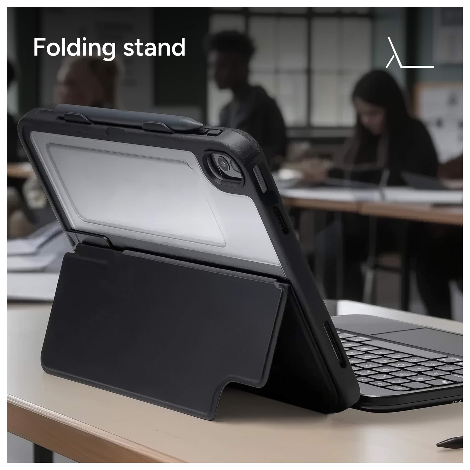 ZAGG Tough Keys iPad 10.9 (2022) Toetsenbord Hoes Book Case Zwart afbeelding 5