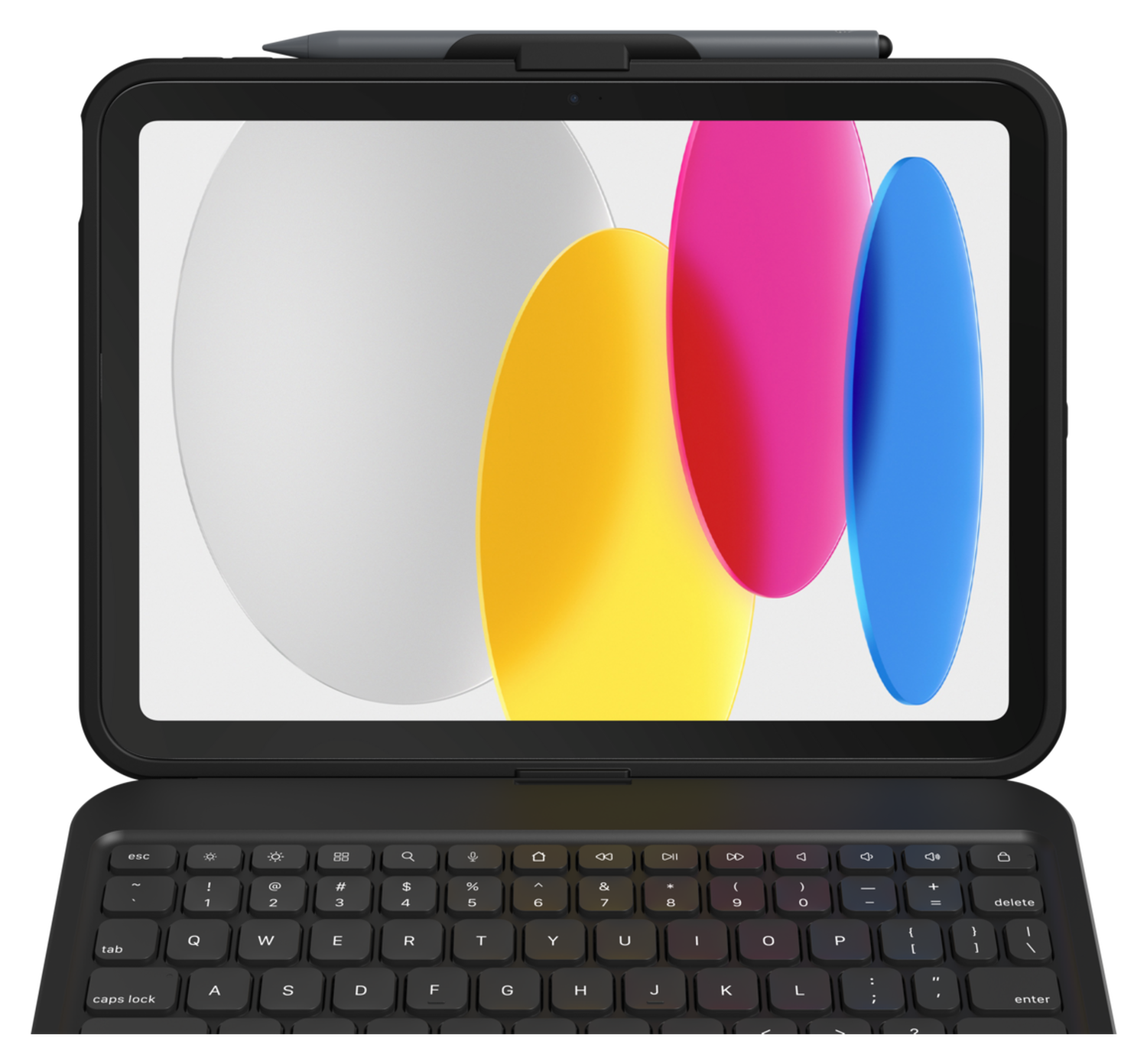 ZAGG Tough Keys iPad 10.9 (2022) Toetsenbord Hoes Book Case Zwart afbeelding 9