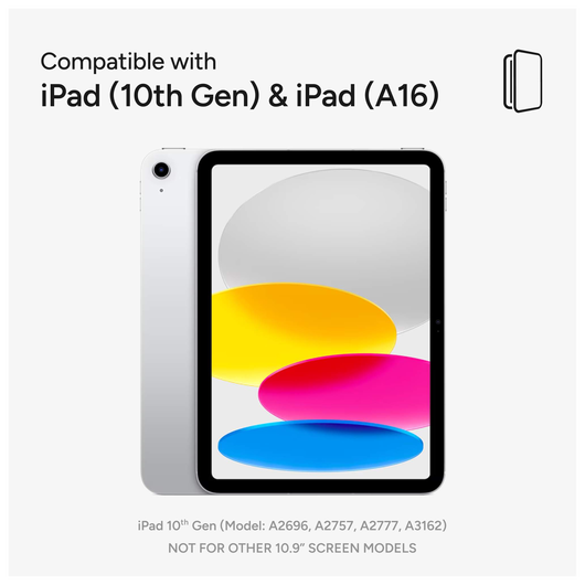 ZAGG Tough Keys iPad 10.9 (2022) Toetsenbord Hoes Book Case Zwart afbeelding 2