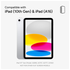 ZAGG Tough Keys iPad 10.9 (2022) Toetsenbord Hoes Book Case Zwart afbeelding 2