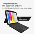ZAGG Tough Keys iPad 10.9 (2022) Toetsenbord Hoes Book Case Zwart afbeelding 3