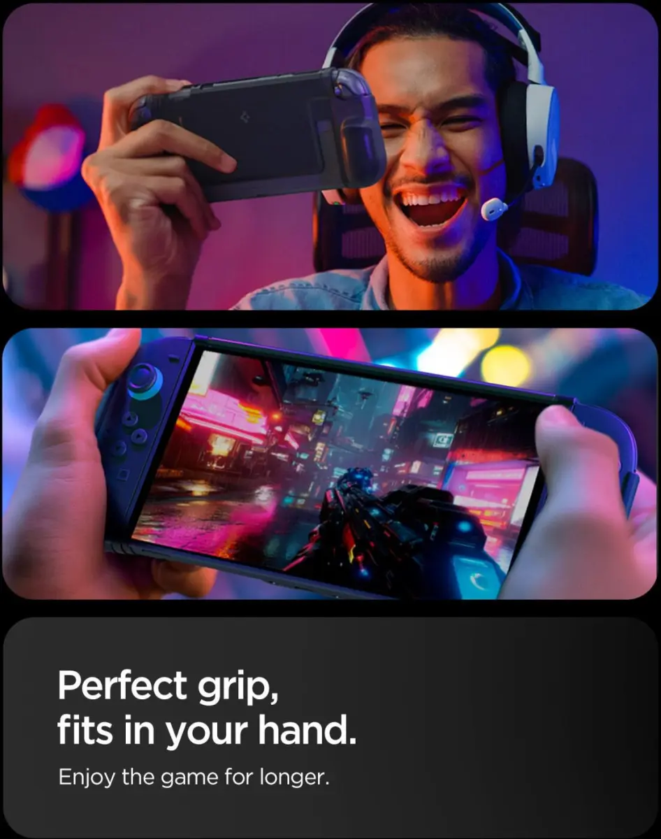 Spigen Dual Grip Nintendo Switch 2 Hoes Zwart afbeelding 3