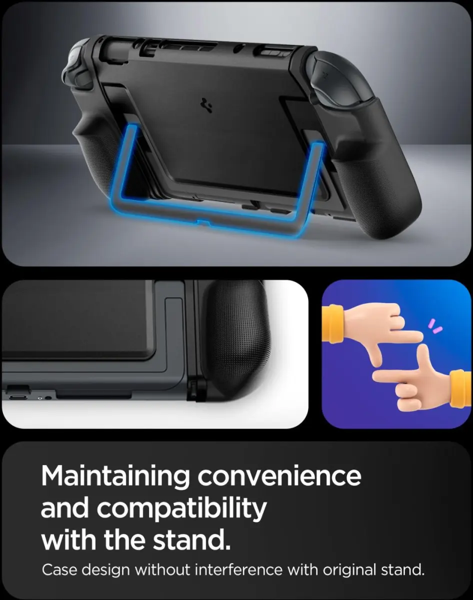 Spigen Dual Grip Nintendo Switch 2 Hoes Zwart afbeelding 7