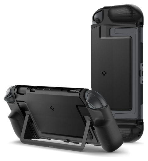Spigen Dual Grip Nintendo Switch 2 Hoesje met Standaard Case Zwart afbeelding 1