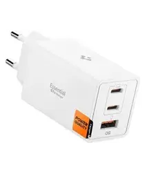 Spigen Essential EE673EU 67W GaN Snellader USB-A/USB-C met Power Delivery Wit afbeelding