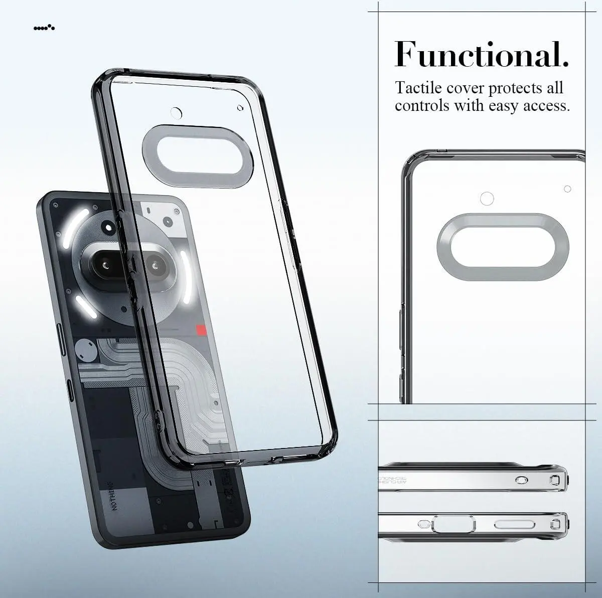 Spigen Ultra Hybrid Nothing Phone (3a) Hoesje Back Cover Space Crystal afbeelding 4