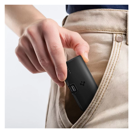 Spigen Essential 5.000 mAh Powerbank met USB-C Connector 22.5W Zwart afbeelding 3