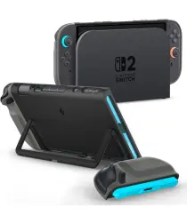 Spigen Nano Pop Nintendo Switch 2 Hoesje met Kickstand Zwart afbeelding