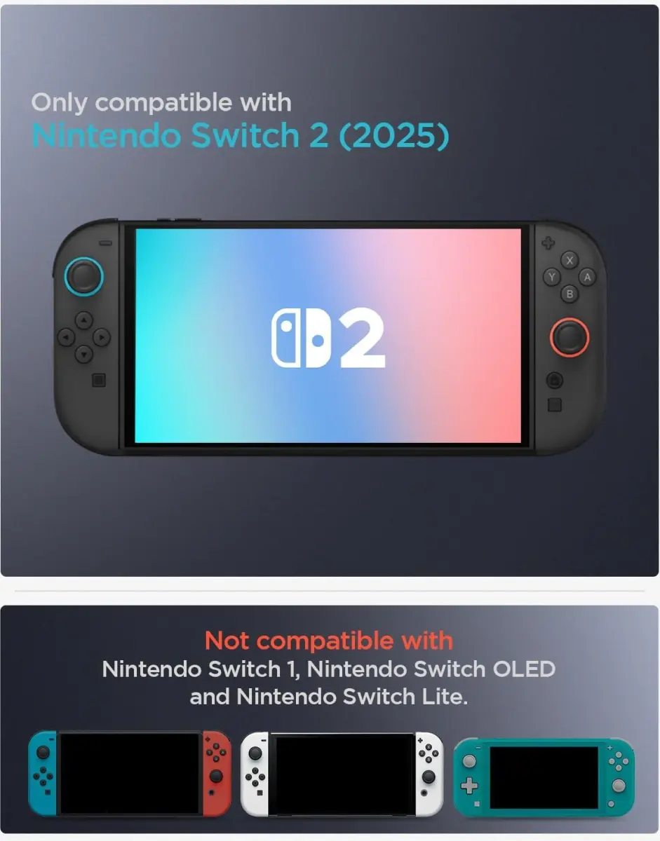 Spigen Nano Pop Nintendo Switch 2 Hoesje met Kickstand Zwart afbeelding 3