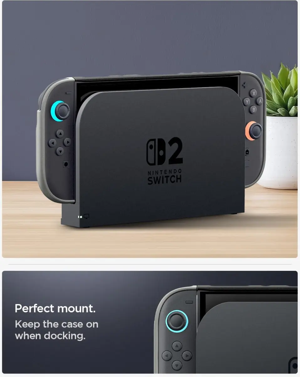 Spigen Nano Pop Nintendo Switch 2 Hoesje met Kickstand Zwart afbeelding 8