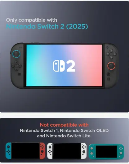 Spigen Nano Pop Nintendo Switch 2 Hoesje met Kickstand Zwart afbeelding 3