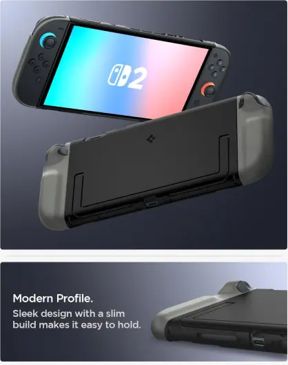 Spigen Nano Pop Nintendo Switch 2 Hoesje met Kickstand Zwart afbeelding 5