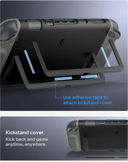Spigen Nano Pop Nintendo Switch 2 Hoesje met Kickstand Zwart afbeelding 6