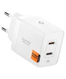 Spigen Essential EE472EU 47W GaN USB-C Snellader Power Delivery Adapter Wit afbeelding