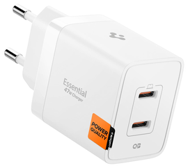 Spigen Essential EE472EU 47W GaN USB-C Snellader Power Delivery Adapter Wit