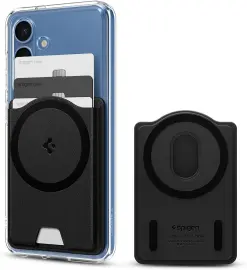 Spigen Valentinus MagFit+ Magnetische MagSafe Kaarthouder Zwart