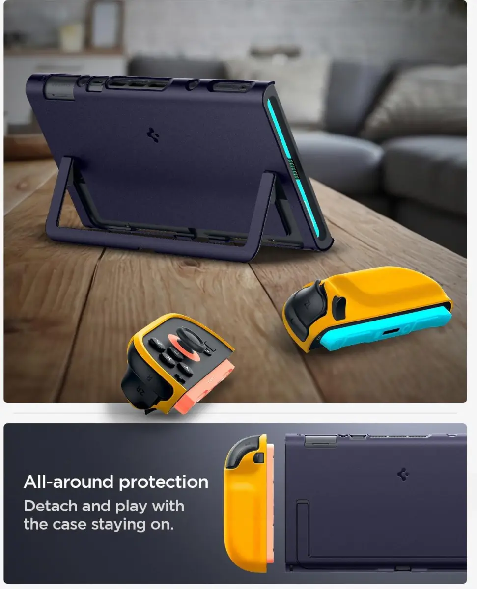 Spigen Nano Pop Nintendo Switch 2 Hoesje met Kickstand Blauw afbeelding 4