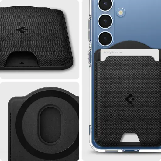 Spigen Urban Fit MagFit Magsafe/Qi2 Kaarthouder voor Pasjes Zwart afbeelding 10