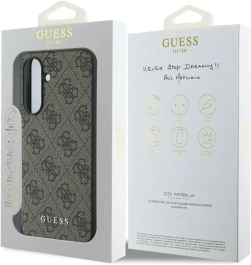 Guess Samsung Galaxy A56 Hoesje Charm Back Cover Bruin afbeelding 2